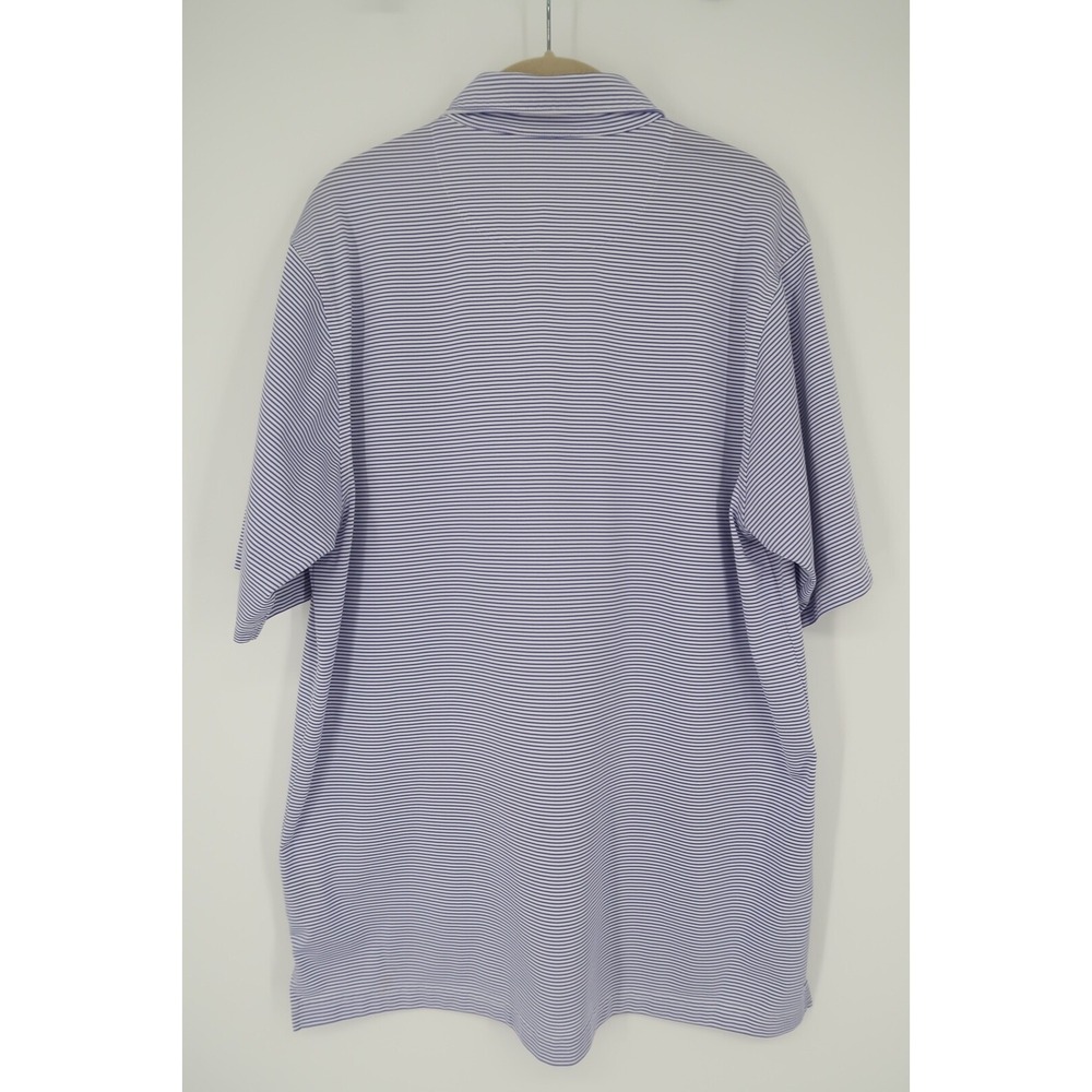 Donald Ross Mens Medium Purple Striped Golf Performance Short Sleeve Polo Shirt - Picture 6 of 6